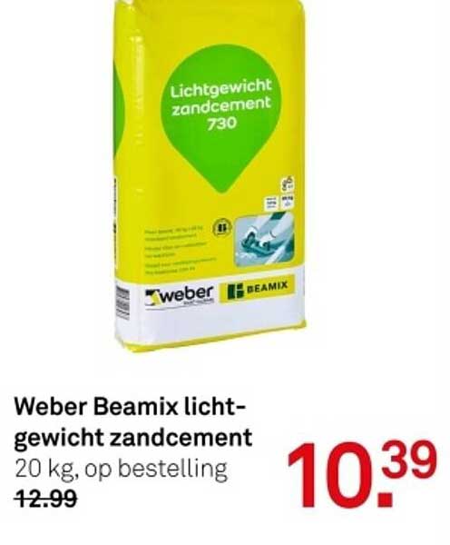 Weber Beamix lichtgewicht zandcement