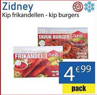 Zidney Kip frikandellen - kip burgers