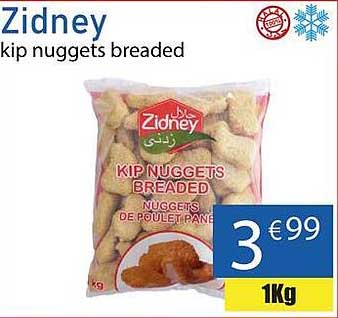Zidney kip nuggets breaded