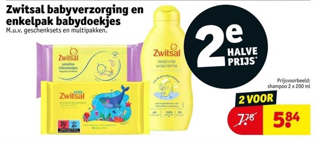 Zwitsal babyverzorging en enkelpak babydoekjes