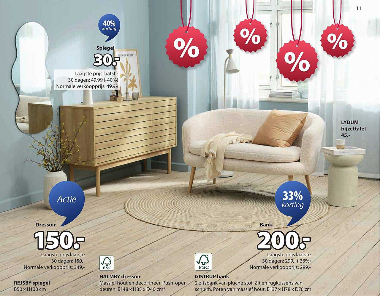 JYSK aanbieding: REJSBY spiegel voor slechts €30,-