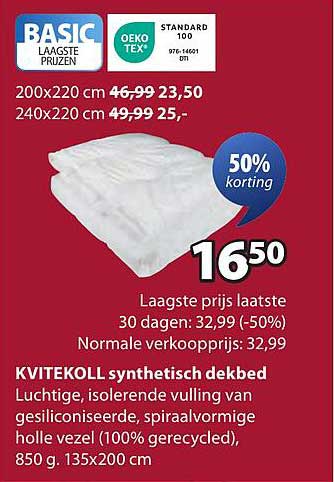 KVITEKOLL synthetisch dekbed