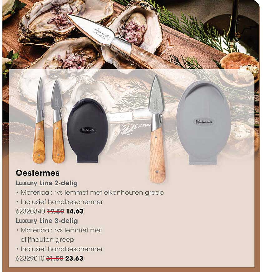 Oestermes Luxury Line 2-delig & 3-delig