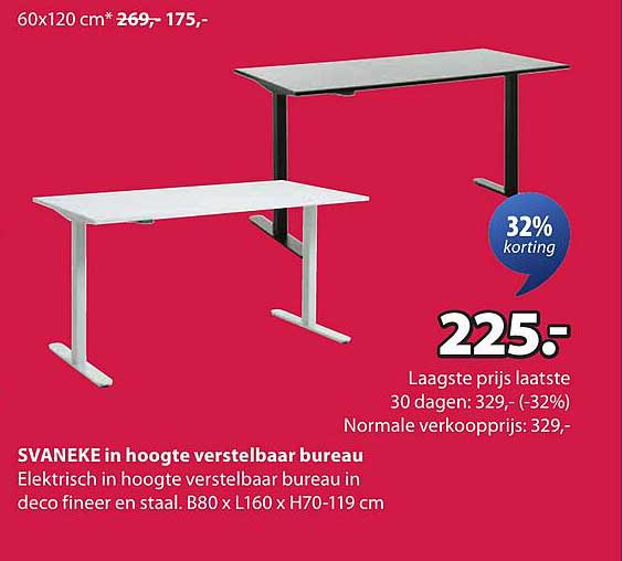 SVANEKE in hoogte verstelbaar bureau