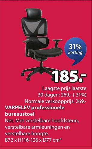 VARPELEV professionele bureaustoel