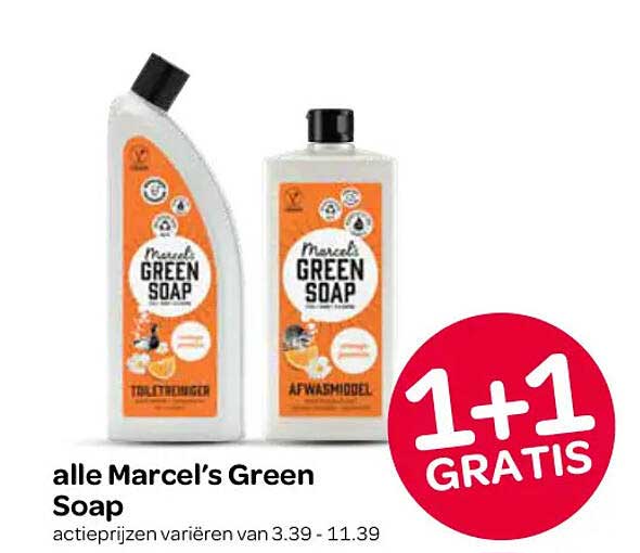 alle Marcel's Green Soap 1+1 gratis