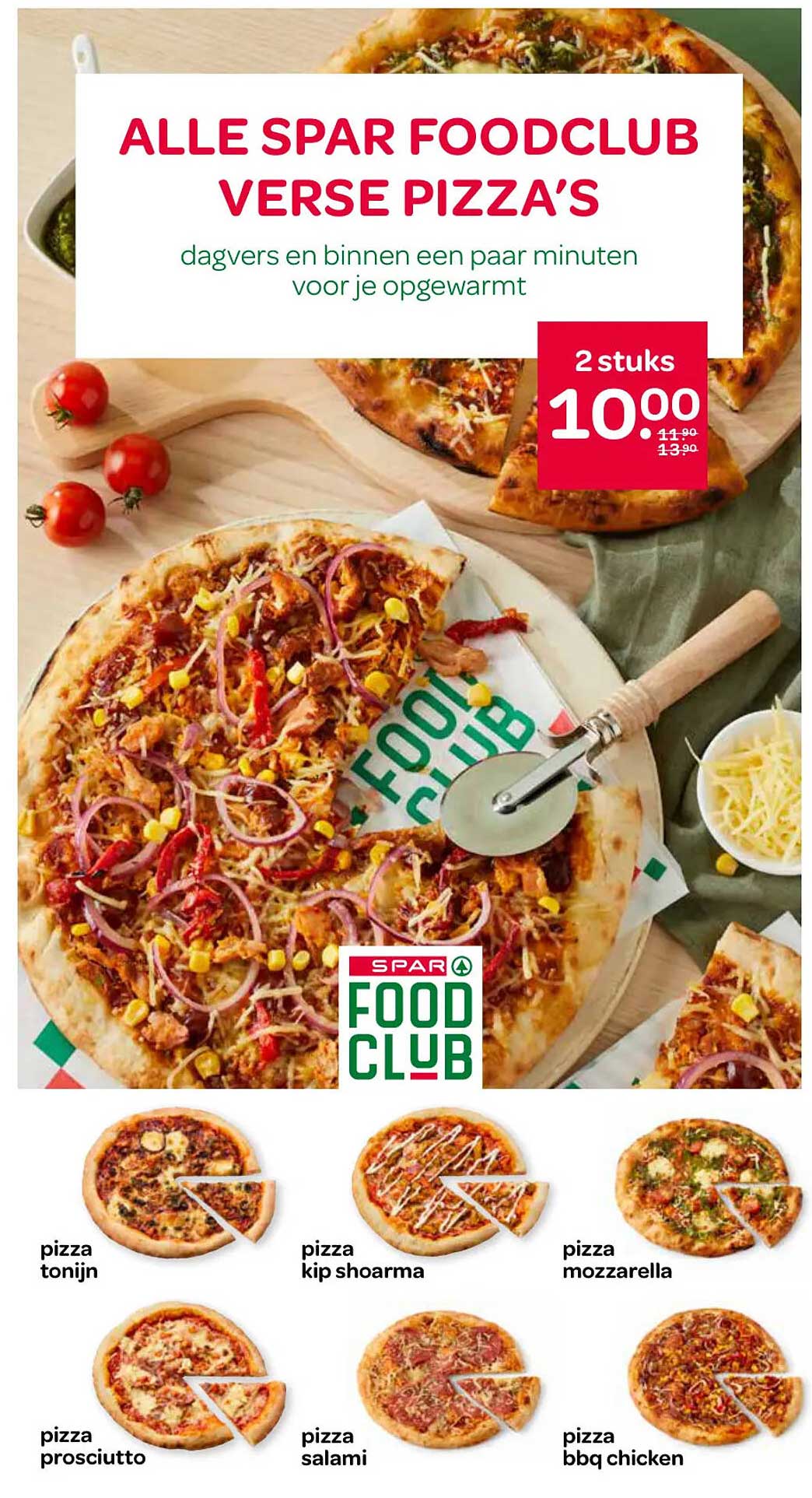 ALLE SPAR FOODCLUB VERSE PIZZA’S