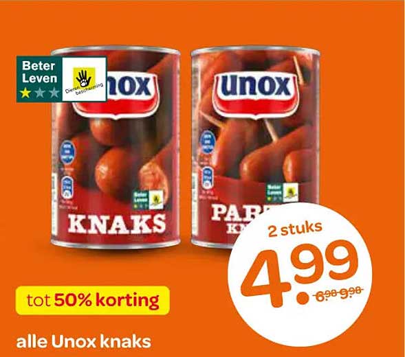 alle Unox knaks tot 50% korting