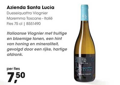 Azienda Santa Lucia Dueseiattro Viognier Maremma Toscane - Italië