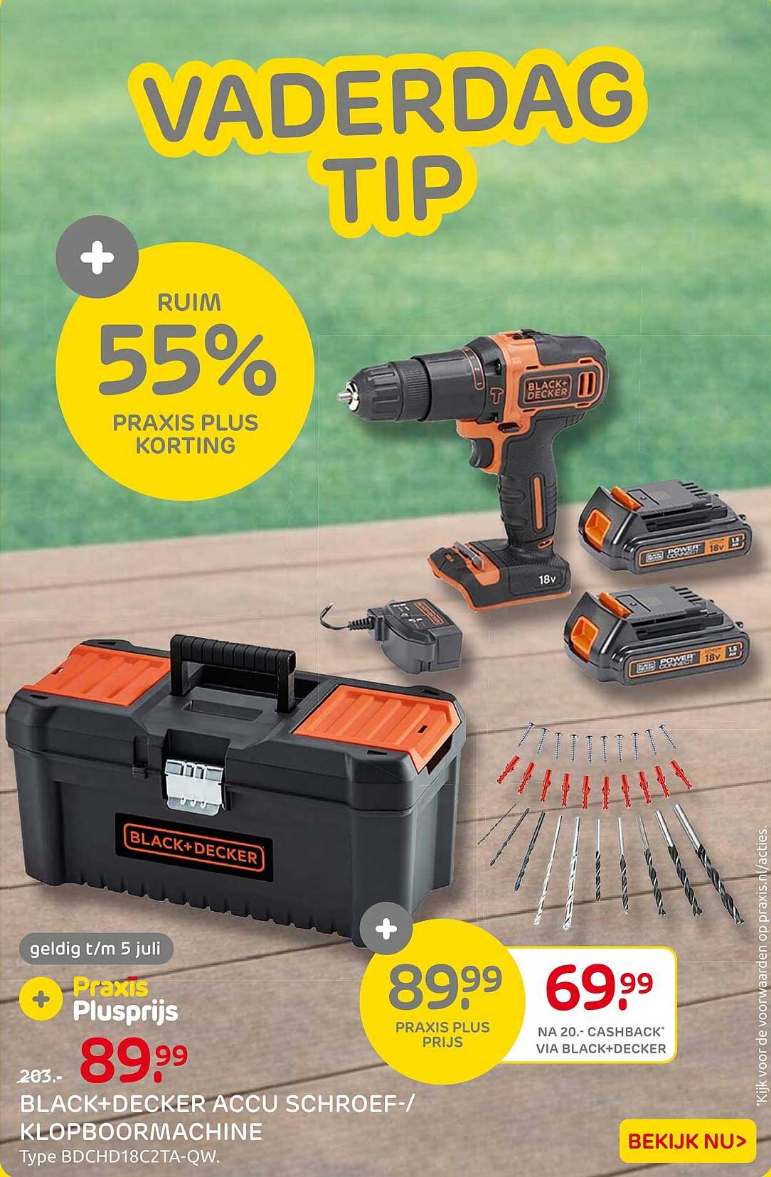 BLACK+DECKER ACCU SCHROEF-/KLOPBOORMACHINE