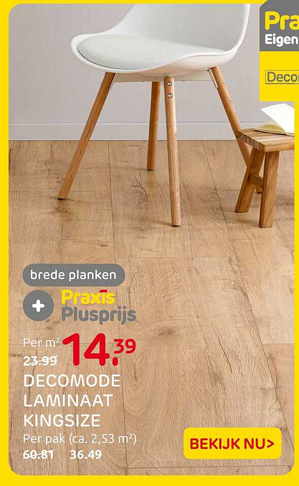 brede planken Praxis Plusprijs DECOMODE LAMINAAT KINGSIZE