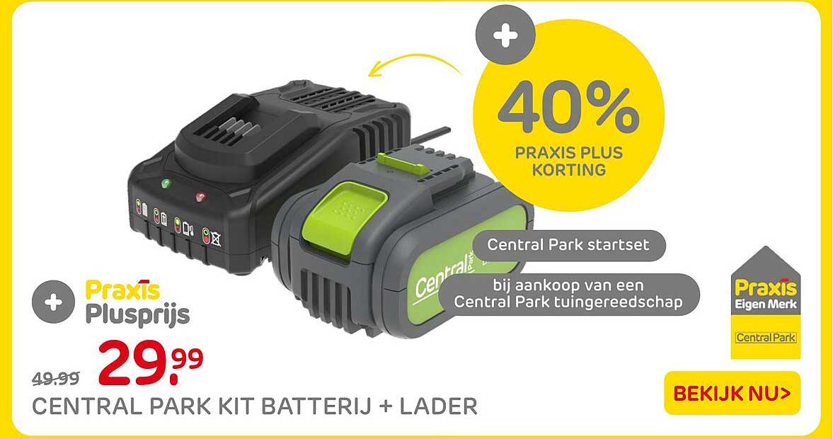 Central Park kit batterij + lader