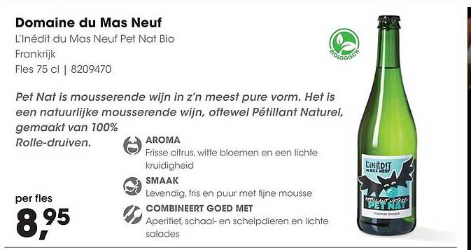 Domaine du Mas Neuf L'Inédit du Mas Neuf Pet Nat Bio