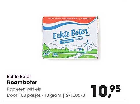 Echte Boter Roomboter Papieren wikkels