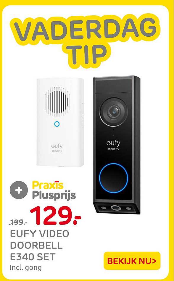 EUFY VIDEO DOORBELL E340 SET Incl. gong