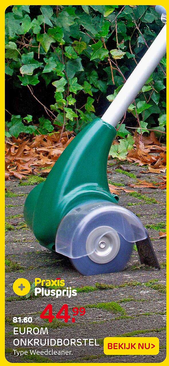 EUROM ONKRUIDBORSTEL Type Weedcleaner. Praxis Plusprijs