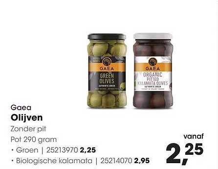 Gaea Olijven Zonder pit Pot 290 gram