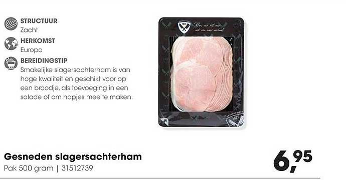 Gesneden slagersachterham