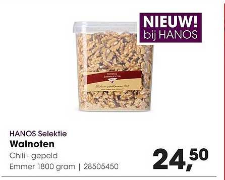 HANOS Selektie Walnoten Chilli - gepeld Emmer 1800 gram