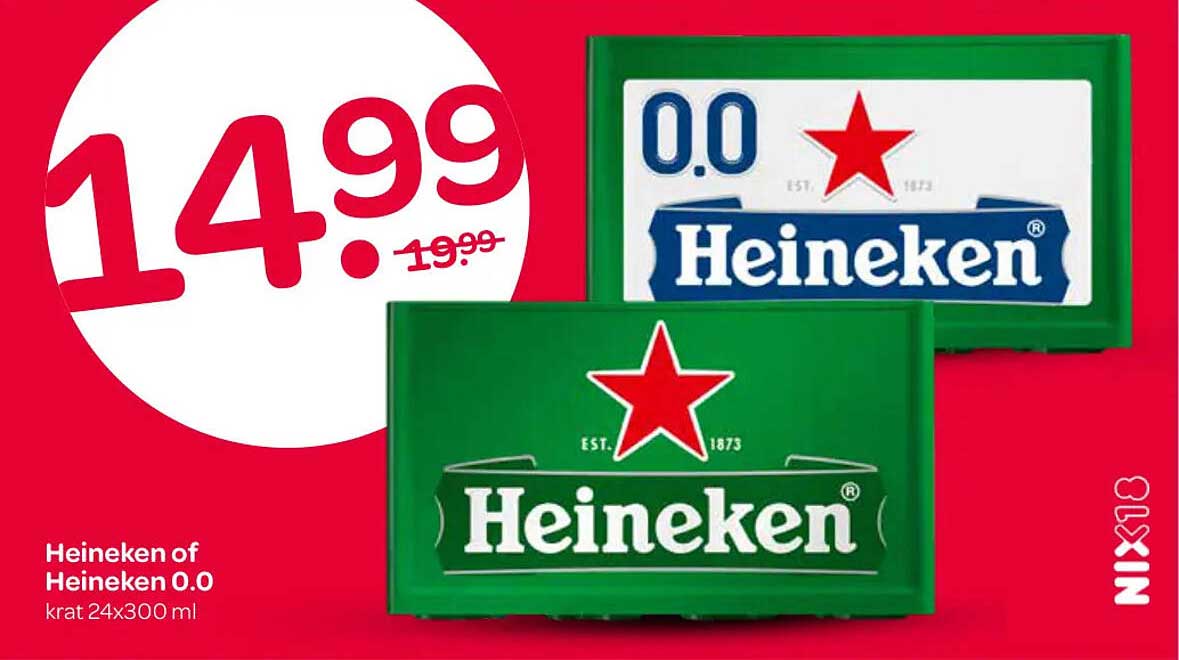 Heineken of Heineken 0.0 krat 24x300 ml