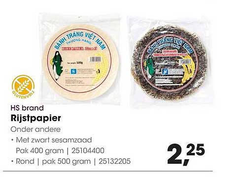 HS brand Rijstpapier