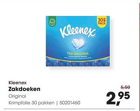 Kleenex Zakdoeken Original Krimpfolie 30 pakken | 50201460