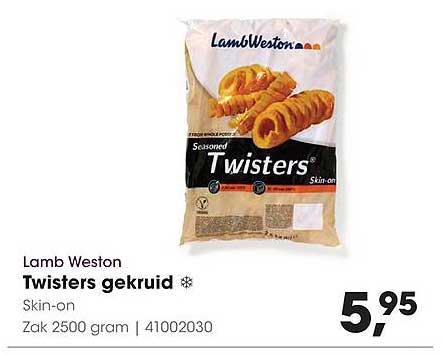 Lamb Weston Twisters gekruid Skin-on
