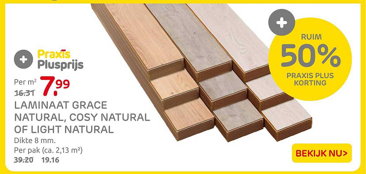 Laminaat Grace Natural, Cozy Natural of Light Natural