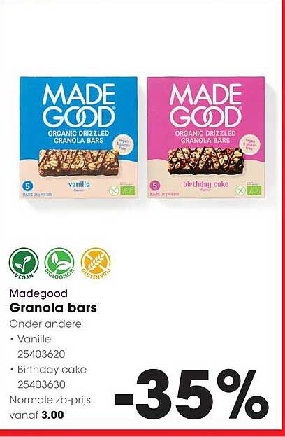 Madegood Granola bars
