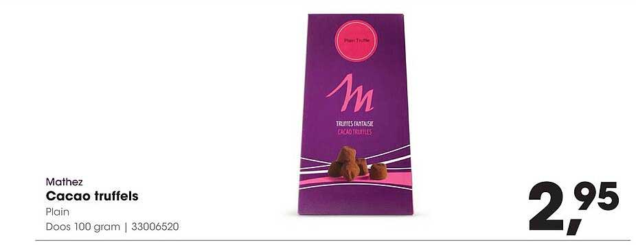 Mathez Cacao truffels Plain