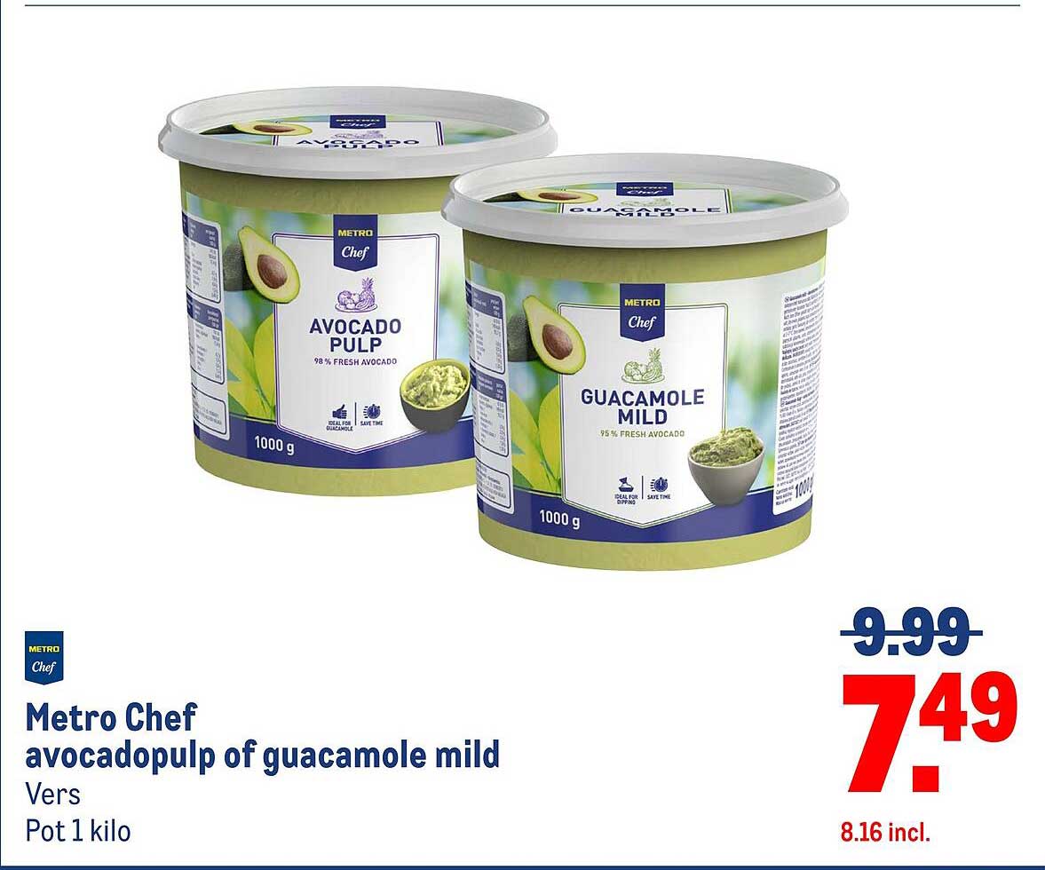 Metro Chef avocadopulp of guacamole mild