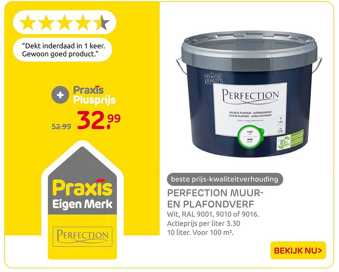 Perfection muur- en plafondverf