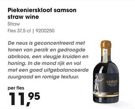 Piekenierskloof samson straw wine