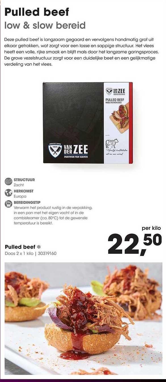 Pulled beef low & slow bereid