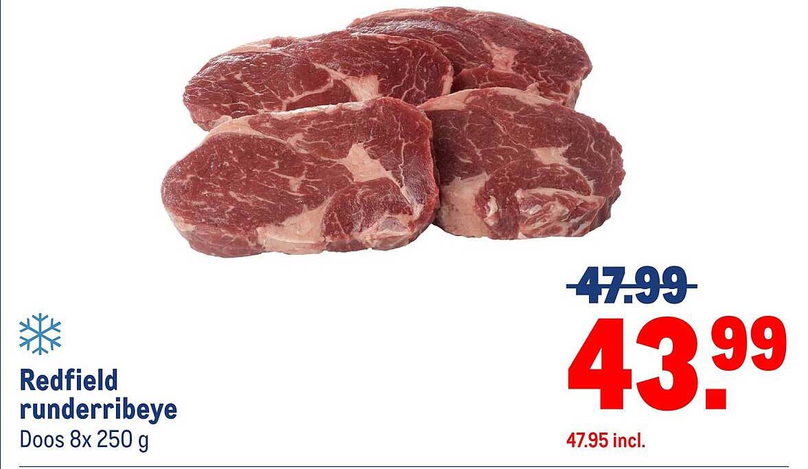 Redfield runderribeye Doos 8x 250 g