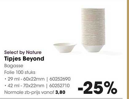 Select by Nature Tipjes Beyond Bagasse Fole 100 stuks