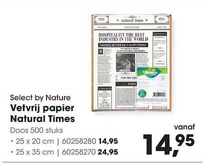 Select by Nature Vetrij papier Natural Times