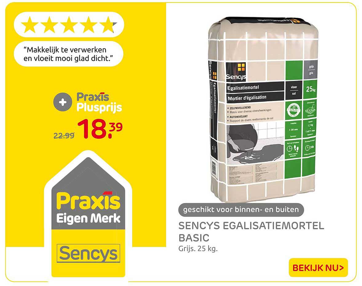 Sencys Egalisatiemortel Basic