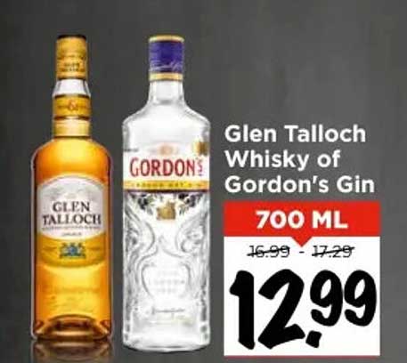 Glen Talloch Whisky of Gordon's Gin 700 ML