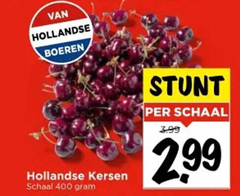Hollandse Kersen Schaal 400 gram