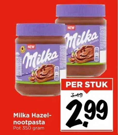 Milka Hazelnootpasta Pot 350 gram