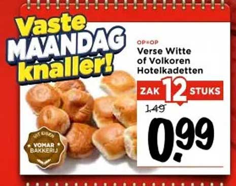 Verse Witte of Volkoren Hotelkadetten