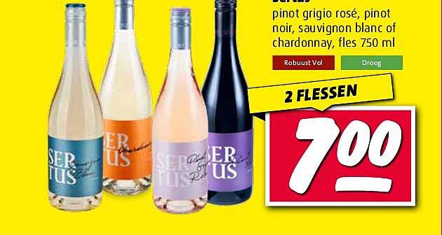 2 FLESSEN SERIUS WINE 750 ML