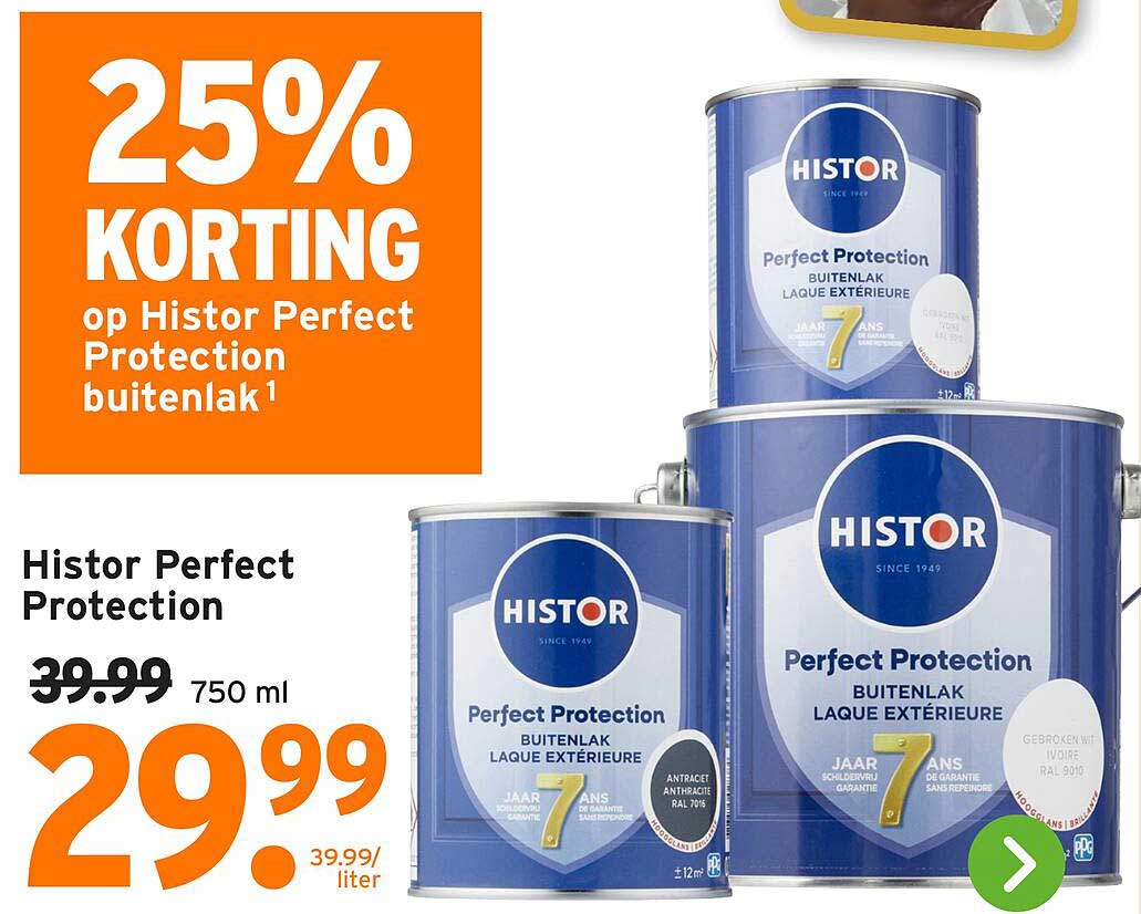 25% KORTING op Histor Perfect Protection buitenlak