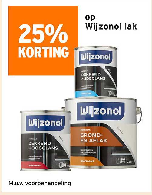 25% KORTING op Wijzonol lak