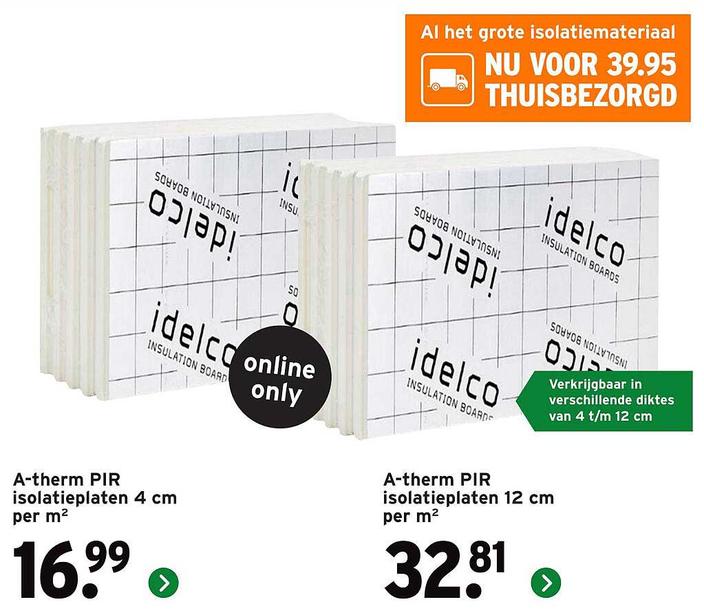 A-therm PIR isolatieplaten 4 cm per m²