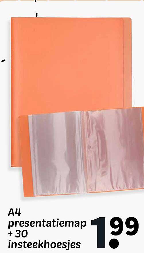 A4 presentatiemap + 30 insteekhoesjes