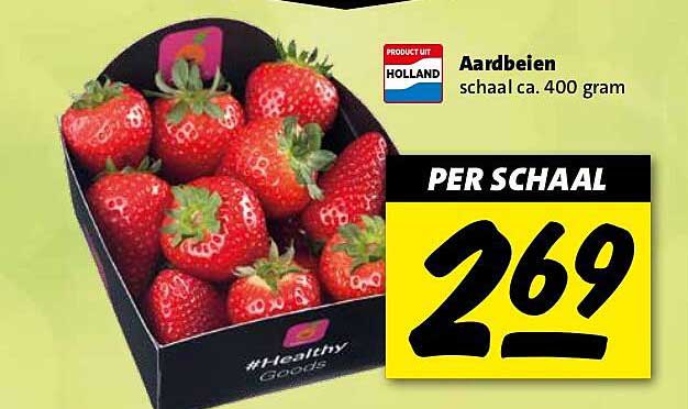 Aardbeien schaal ca. 400 gram