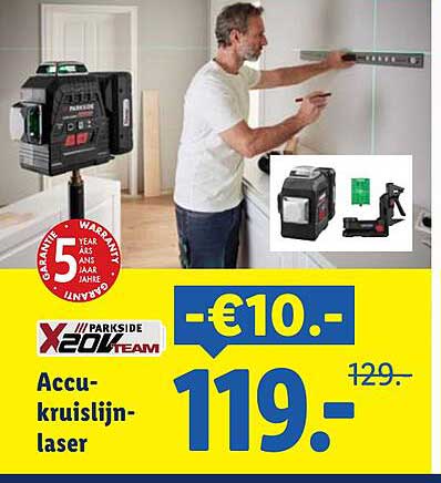 Accu-kruislijn-laser