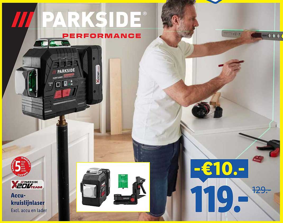 Accu-kruislijnlaser PARKSIDE
